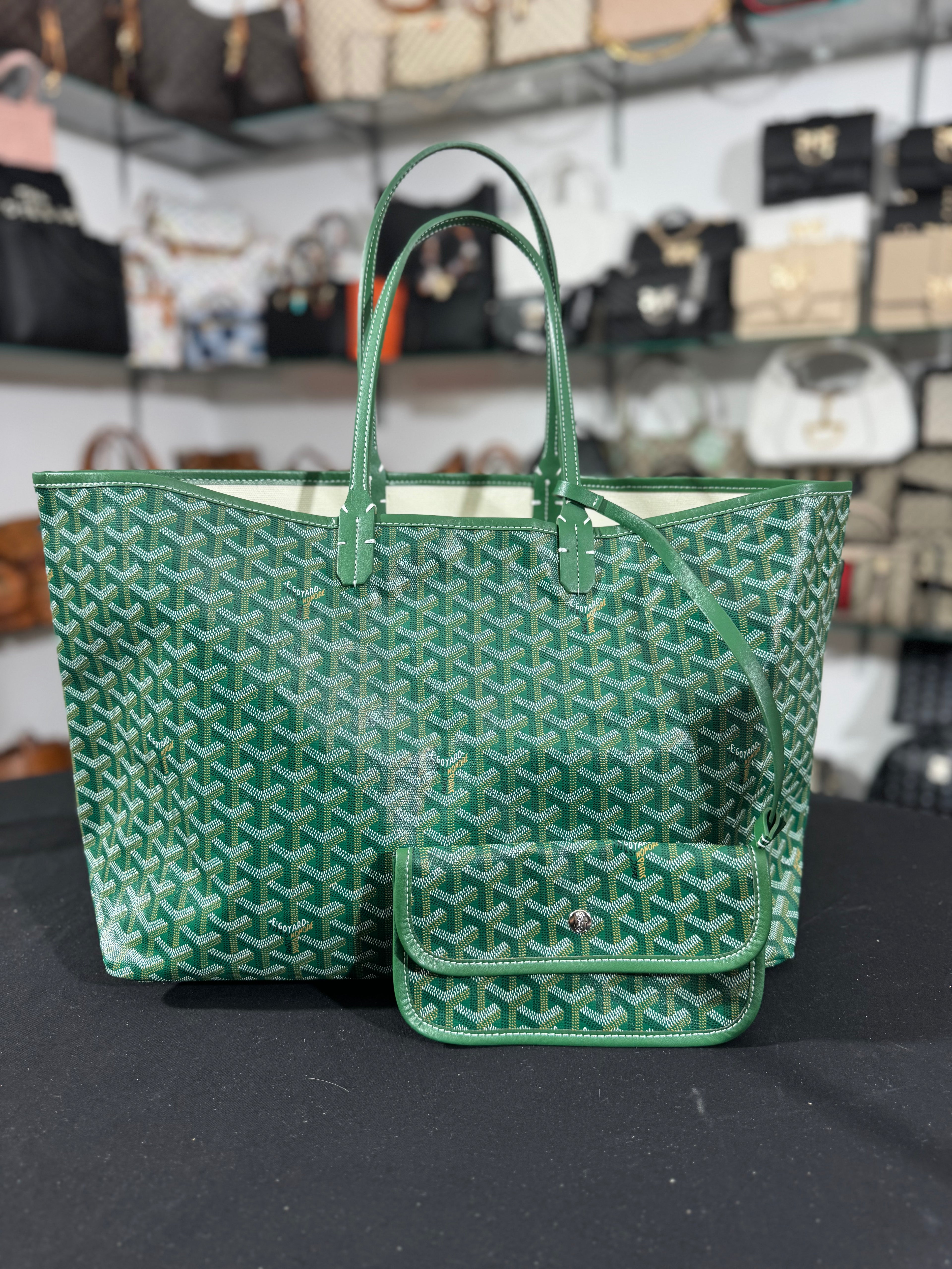 Goyard shopper green 50x30