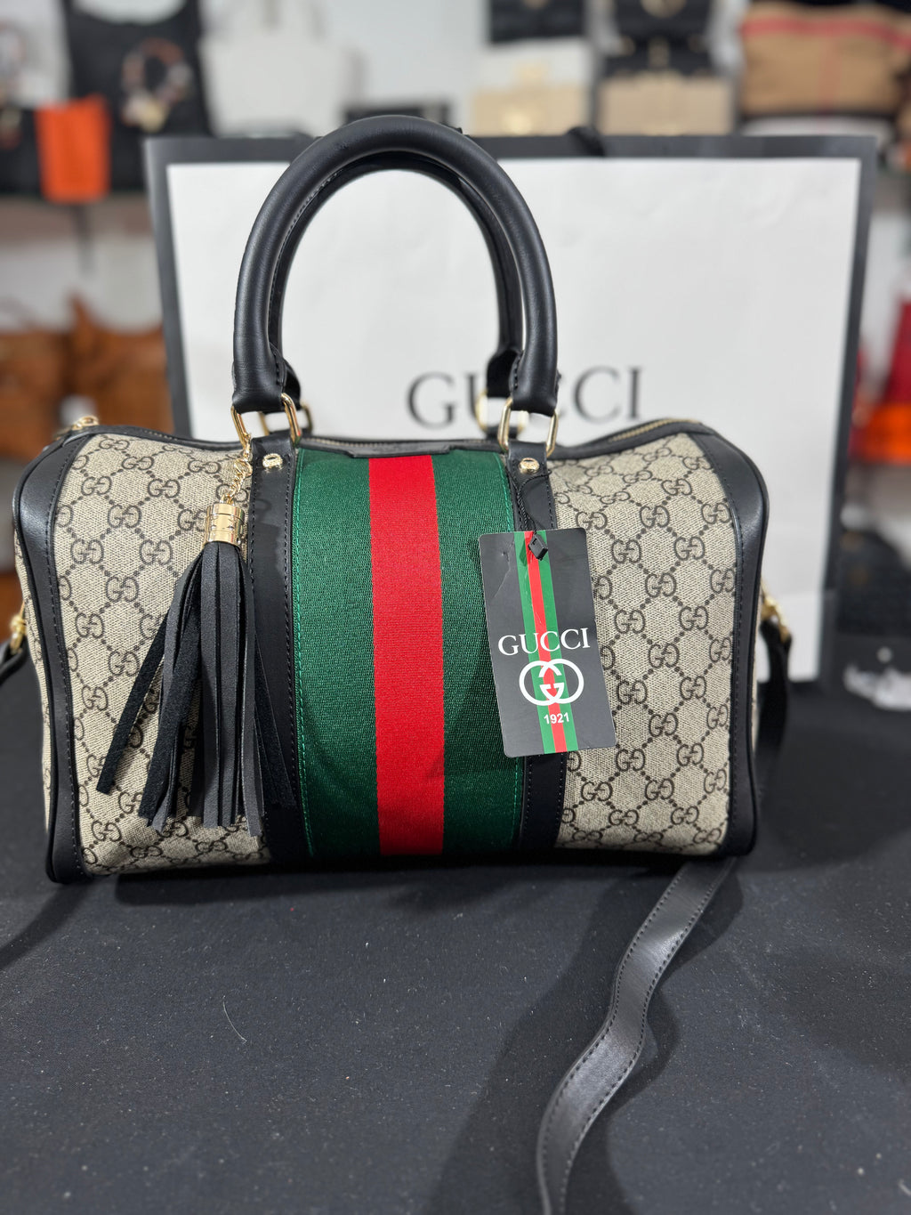 Cucci ophidia large Boston bag black 31x20x16.5