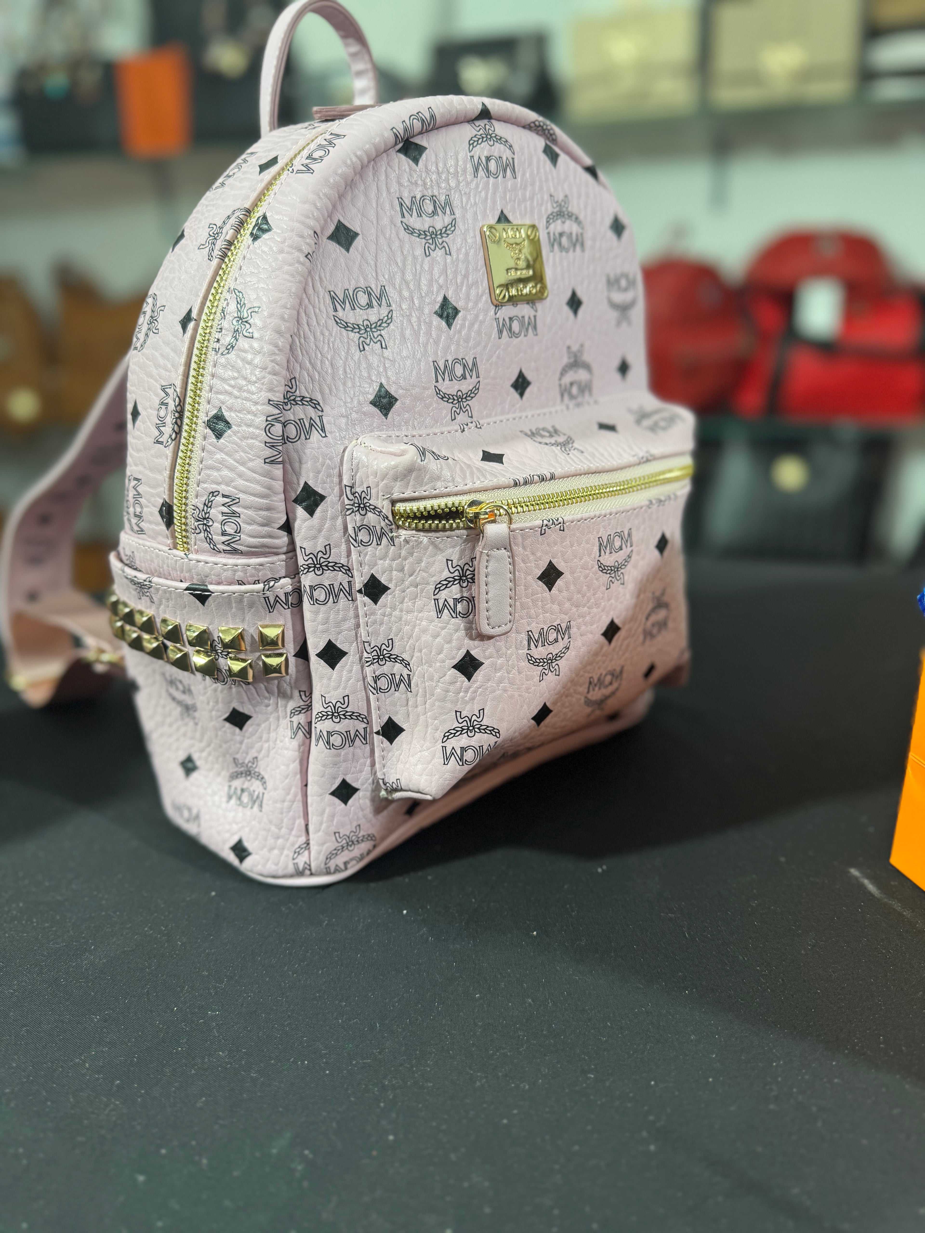 Backpack medium mcm pink 30x25