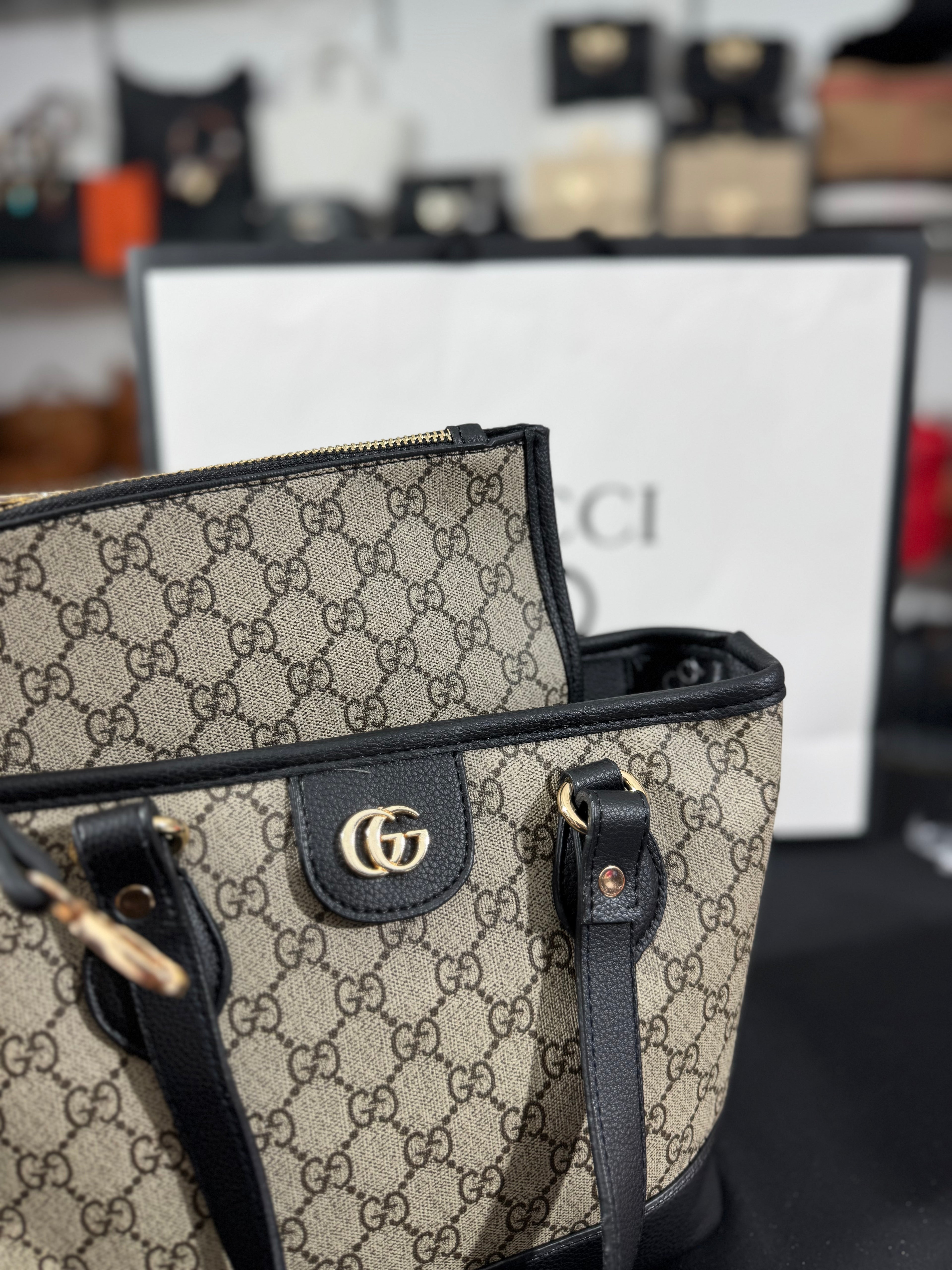 Cucci Ophidia medium tote bag black 30x23x12