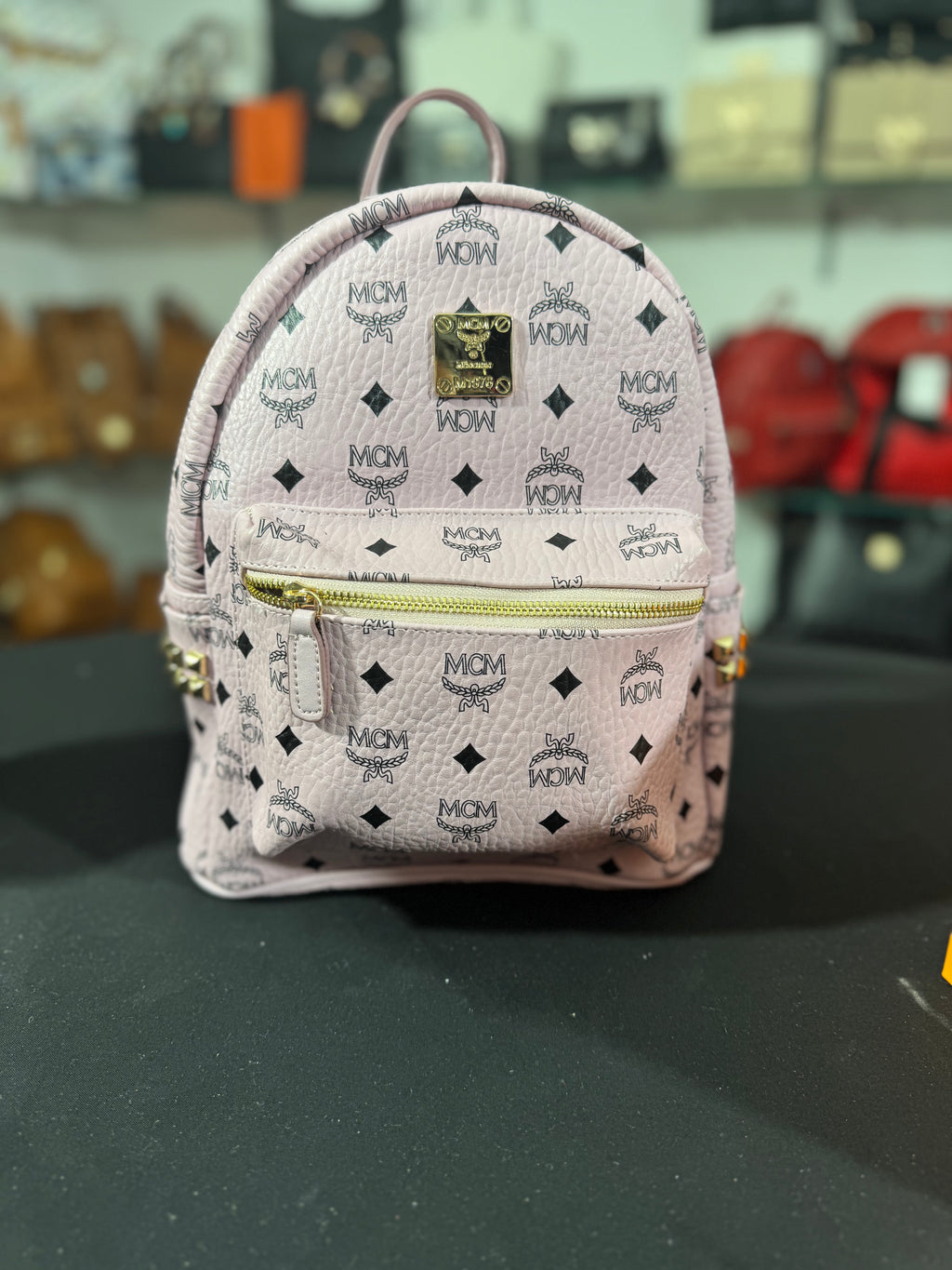 Backpack medium mcm pink 30x25