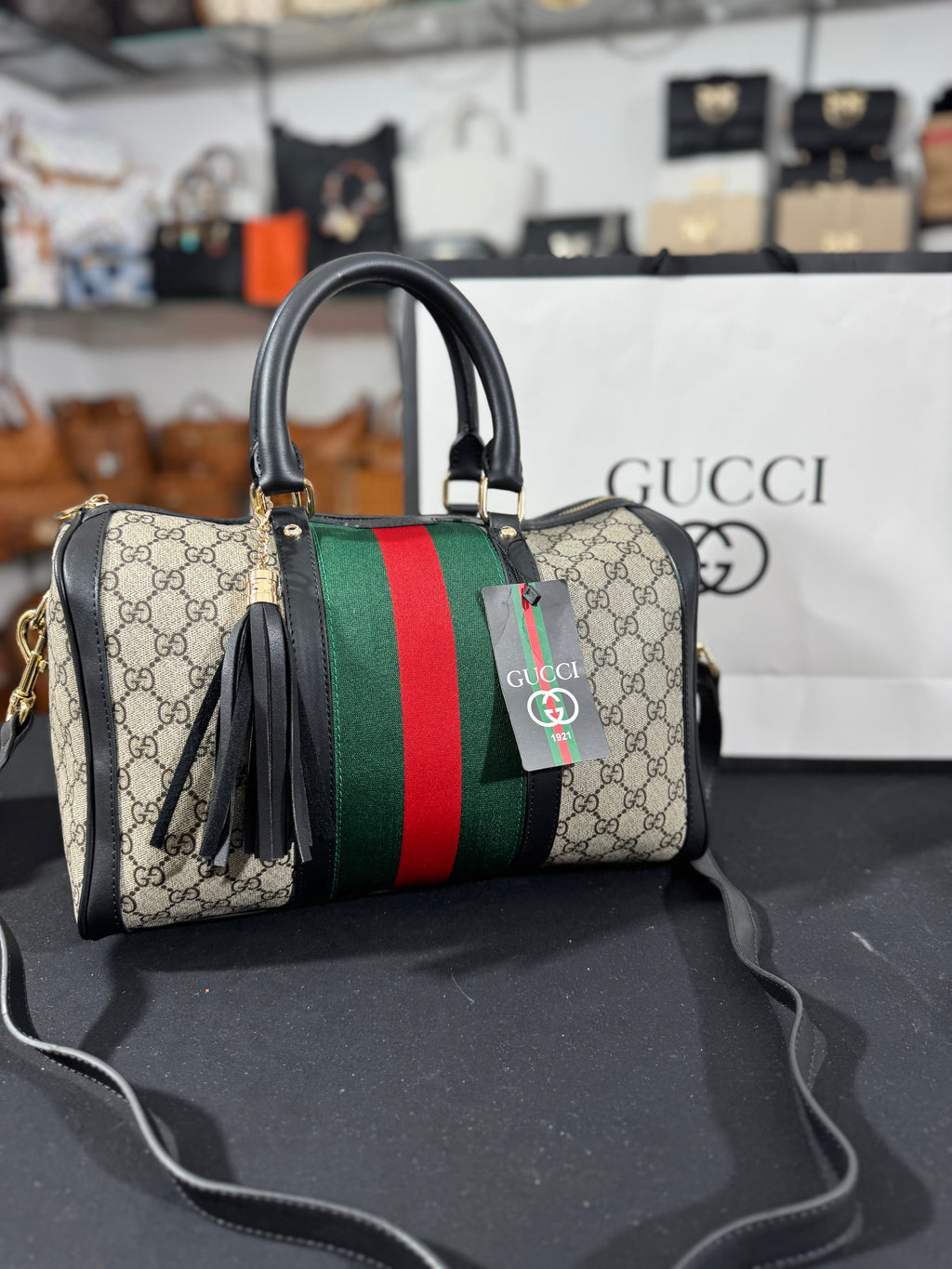 Cucci ophidia large Boston bag black 31x20x16.5