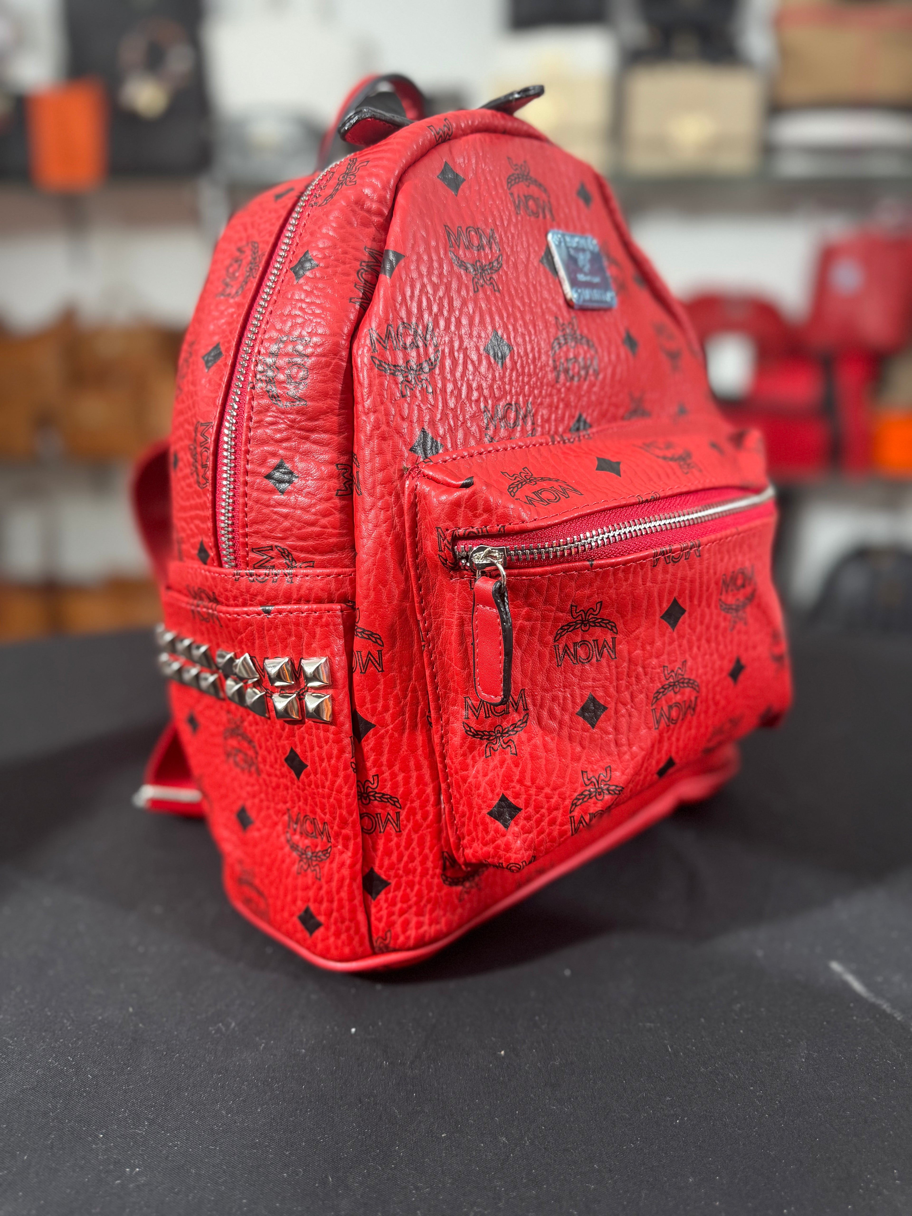 Backpack medium mcm red 30x25
