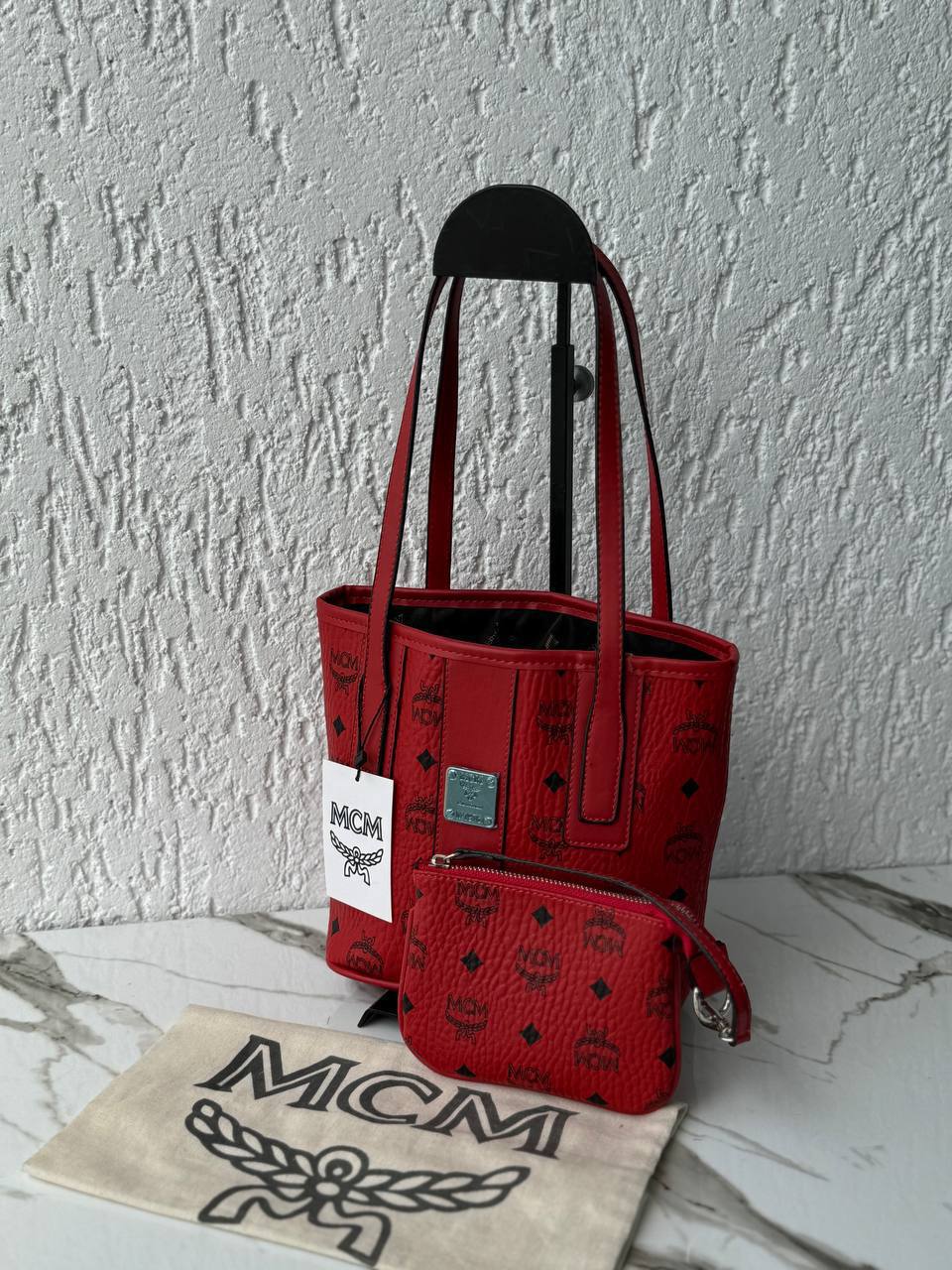 Mcm mini shopper red 21x20