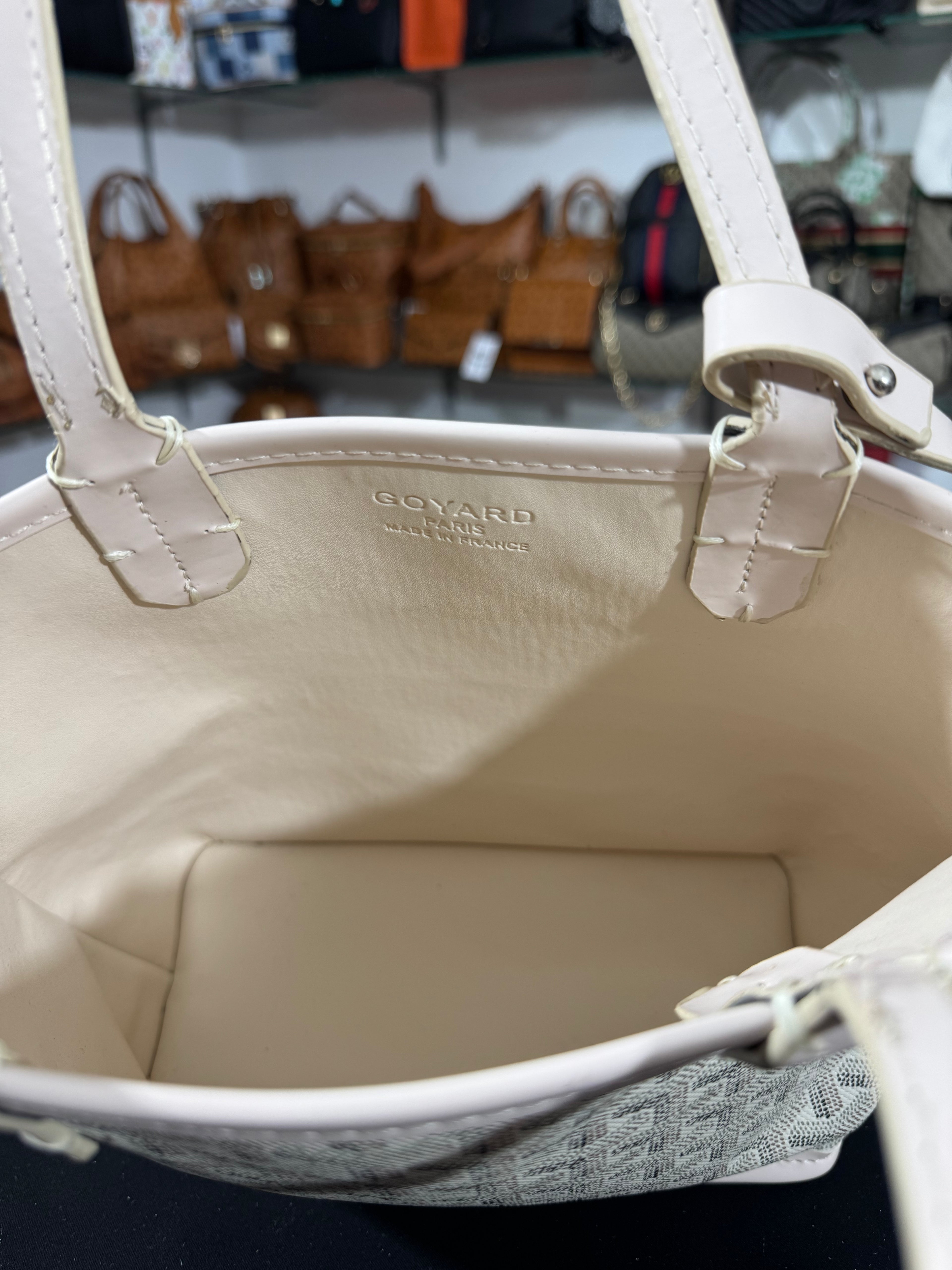 Goyard mini beige bag 20x20