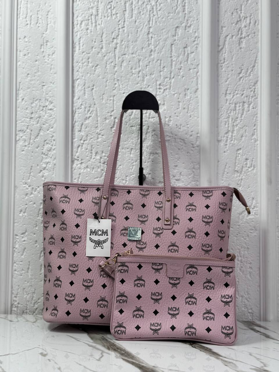 Mcm shopper zip bag 50x30